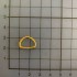 Півкільце ЗОЛОТО 12x8 мм