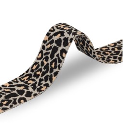 Стрічка реміннна 49 мм нейлон LEOPARD беж чорний Італія